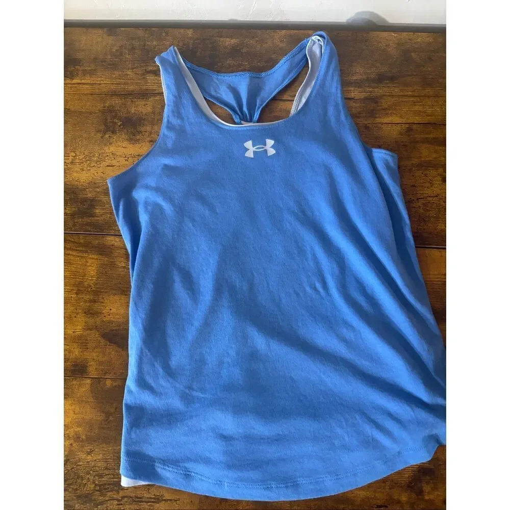 Under Armour Blue Tank - Youth medium